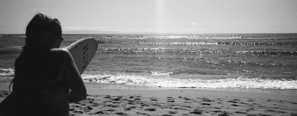 Surf girl in Hawaii